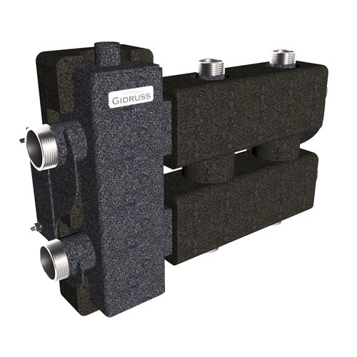 Коллектор распределительный GIDRUSS BM-80-3DU.EPP 3-х контурный НР 1 1/4&amp;quot;x1&amp;quot; Ду 32 Ру 6 балансировочный в термоизоляции