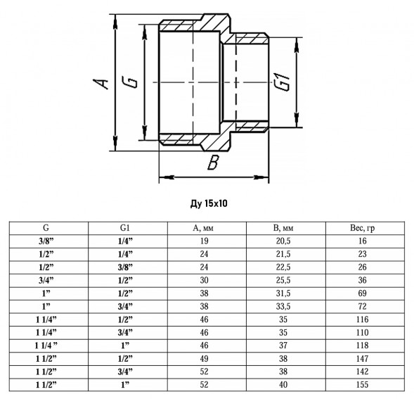 Ниппель переходной VALFEX VF.580 НР 1/2&amp;quot;x3/8&amp;quot; Ду 15x10 Ру 40 никелированный латунный