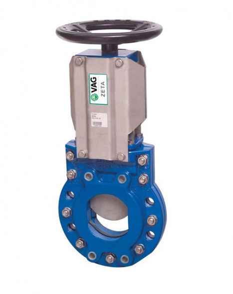Задвижка шиберная ножевая VAG ZETA DN 600 PN 10 со штурвалом