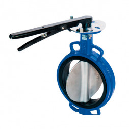 Затвор DENDOR 015W DN 40 PN 16 поворотный дисковый межфланцевый стальной с рукояткой