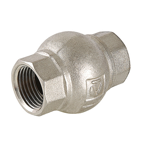 Клапан обратный VALTEC VT.151.N.05 3/4&amp;quot; DN 20 PN 40 пружинный резьбовой с латунным золотником, латунный с никелевым покрытием