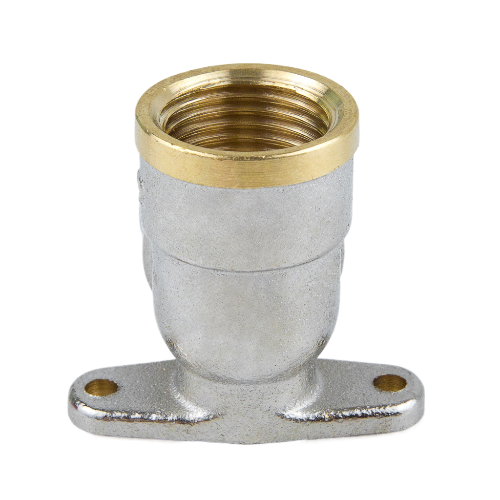 Угольник латунный Aquasfera 9004 DN 15 PN 40 резьба - 1/2&amp;#039;&amp;#039;, покрытие - никель, с креплением, резьбовой ВР-ВР, 9004-01