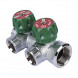 Коллектор распределительный STOUT SMB 6850 2 отвода ВР-НР 3/4&amp;quot; DN 20 PN 16 с регулирующими клапанами