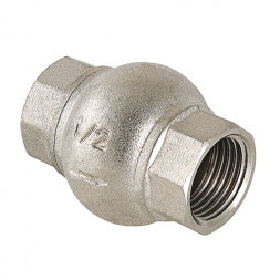 Клапан обратный VALTEC VT.151.N.07 1 1/4&amp;quot; DN 32 PN 16 пружинный резьбовой с латунным золотником, латунный с никелевым покрытием
