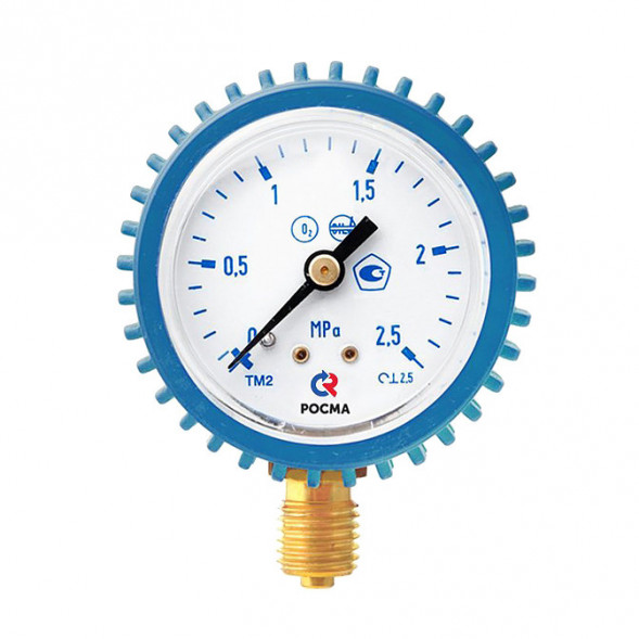 Манометр РОСМА ТМ-210Р.00 (0…2,5 МПа) Дкорп=50мм кл. 2,5 М12х1,5 кислород, сварочный общетехнический радиальный 00000004068