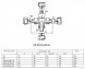 Крестовина VALTEC VTm.341 DN 20x16x20x16 PN 10 латунная никелированная