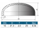 Заглушка 21,3х2 (ду15) ГОСТ 17379-2001 эллиптическая стальная