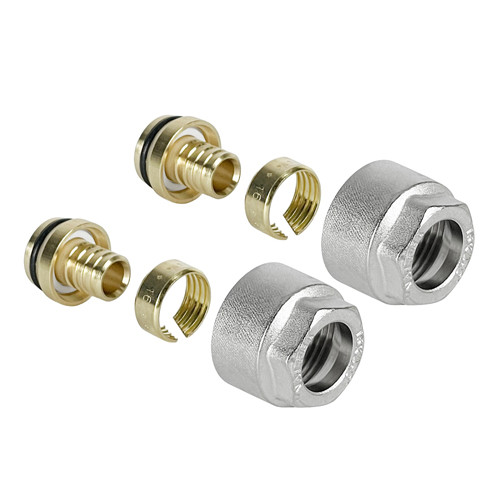Евроконус коллекторный VALFEX VF.4410.1620 ВР 3/4&amp;quot; DN 20x16 PN 10 для пластиковых труб латунный никелированный