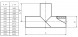 Тройник 1200 мм SDR17 90° ПЭ100 равнопроходный сварной сегментный ПНД
