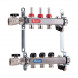 Коллекторная группа BARBERI 16M 8-ми контурный ВР-НР 1&amp;quot;x3/4&amp;quot; DN 25 PN 6 с регулирующими клапанами