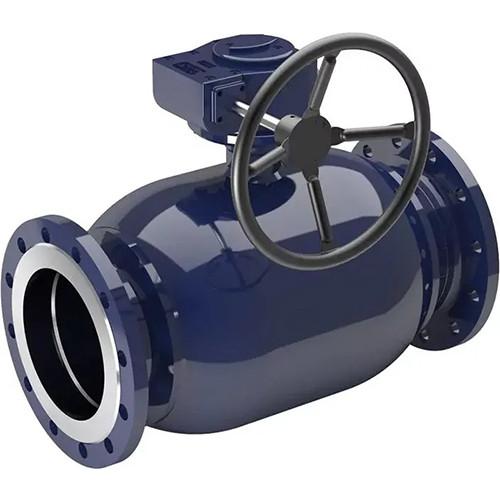 Кран шаровой NAVAL 235592 DN 100 PN 25 стальной полнопроходный фланцевый с редуктором