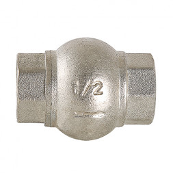 Клапан обратный VALTEC VT.151.N.09 2&amp;quot; DN 50 PN 16 пружинный резьбовой с латунным золотником, латунный с никелевым покрытием