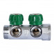 Коллектор распределительный STOUT SMB 6850 2 отвода ВР-НР 1&amp;quot;х1/2&amp;quot; DN 25 PN 16 с регулирующими клапанами