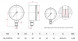 Манометр РОСМА ТМ-210Р.00 (0…4 МПа) Дкорп=50мм кл. 2,5 М12х1,5 ацетилен, сварочный общетехнический радиальный 00000004076