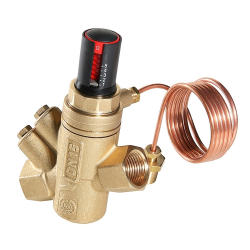 Автоматический регулятор перепада давления Valtec VT.043.G 1/2&amp;quot; DN 15 PN 25 регулируемый с латунным корпусом, 3-50 кПа