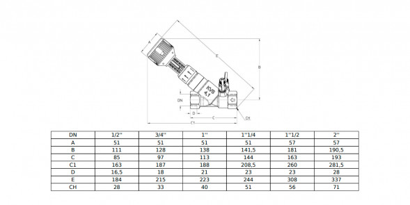 Клапан Cim 747OT 3/4&amp;quot; Ру 25 балансировочный Cimberio