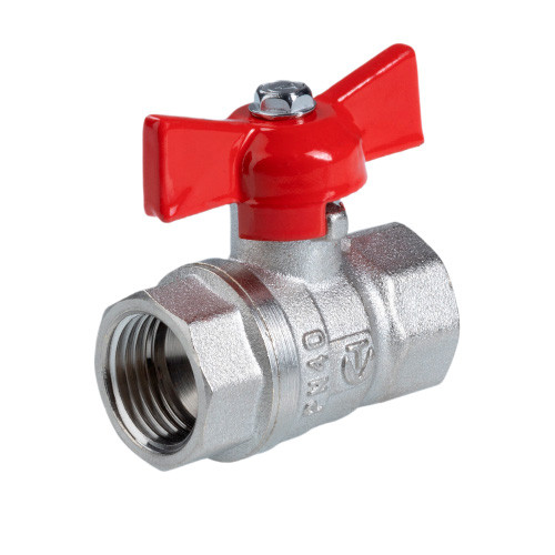 Шаровой кран VALTEC СТАНДАРТ 1/2&amp;quot; Ду15 Ру40 никелированный c внутренней резьбой VT.122.N.04