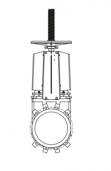 Задвижка GROSS DN 65 PN 10 шиберная с выдвижным штоком c маховиком