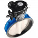 Затвор дисковый чугунный Benarmo 2011RA DN 400 PN 10/16 поворотный межфланцевый с редуктором под электропривод EURO