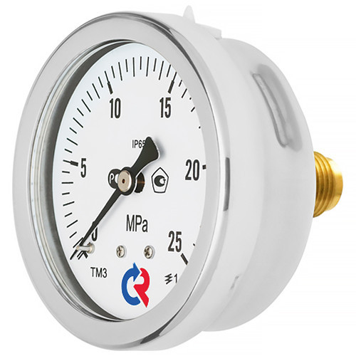Манометр РОСМА ТМ-320Т.00 (0...4 МПа) Байонет Дкорп=63мм кл. 1,5 G1/4&amp;quot; виброустойчивый (готовый к гидрозаполнению) осевой УТ-00048324