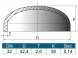 Заглушка 42,4х2,6 (ду32) ГОСТ 17379-2001 эллиптическая стальная