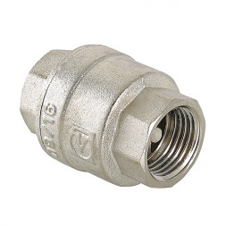 Клапан обратный VALTEC VT.161.N.09 2&amp;quot; DN 50 PN 25 пружинный резьбовой, латунный с никелевым покрытием
