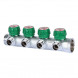 Коллектор распределительный STOUT SMB 6849 4 отвода ВР-НР 1&amp;quot;х1/2&amp;quot; DN 25 PN 16 с регулирующими клапанами плоское уплотнение