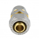 Муфта соединительная переходная латунная Aquasfera 7004 DN 16х20 PN 16, покрытие - никель, компрессионный, 7004-01