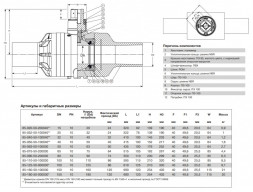 Кран шаровый AVK 85/50 DN 25 PN 10 полиэтиленовый полнопроходный