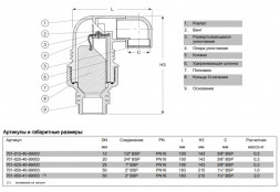 Клапан AVK 701/40 DN 25 PN 16 воздушный комбинированный резьбовой