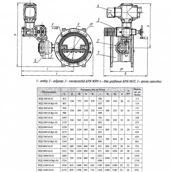 Затвор ЭНЭКОС Вр1 DN 600 PN 16 поворотный фланцевый с двойным эксцентриком с редуктором, электроприводом и блоком управления