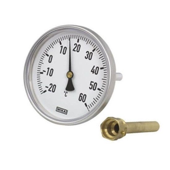 Термометр биметаллический осевой Дк100 L40мм G1/2&amp;quot; -20+60С A50.10 Wika 36540792