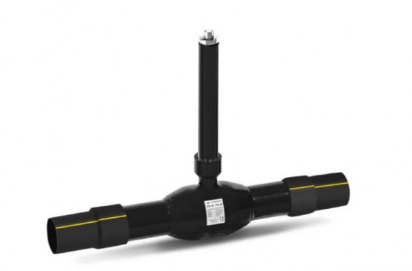 Кран шаровой газовый TEMPER 59245400 полнопроходной под приварку DN 400 PN 16/25 с переходом на ПЭ патрубки