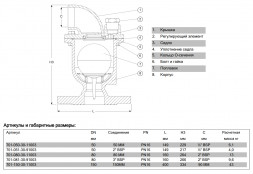Клапан AVK 701/30 DN 150 PN 16 воздушный кинетический фланцевый