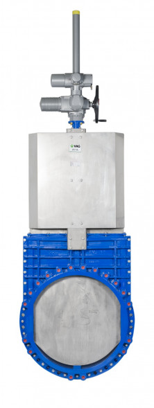 Задвижка шиберная ножевая VAG ZETA DN 1200 PN 10 с электроприводом AUMA SA16.2