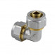 Угольник латунный Aquasfera 7005 DN 26 PN 16 покрытие - никель, компрессионный, 7005-03