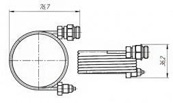 Импульсная трубка Valtec VT.AEQF.01 PN 25 с адаптером 1/4&amp;quot; для автоматических регуляторов перепада давления VT.040, VT.041