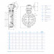 Затвор DENDOR 027F DN 400 PN 25 поворотный дисковый с тремя эксцентриситетами фланцевый стальной