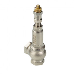 Клапан предохранительный VALTEC VT.1831.N.07 1 1/4&amp;quot; DN 32 PN 16 малоподъемный, пружинный, регулируемый, прямого действия, резьбовой, с возможностью ручного открывания, латунный с никелевым покрытием