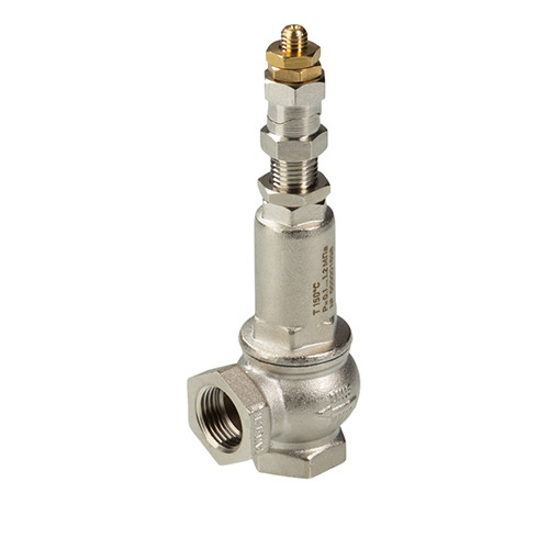 Клапан предохранительный VALTEC VT.1831.N.09 2&amp;quot; DN 50 PN 16 малоподъемный, пружинный, регулируемый, прямого действия, резьбовой, с возможностью ручного открывания, латунный с никелевым покрытием