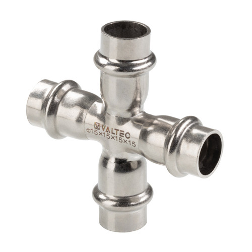 Крестовина VALTEC VTi.941.I DN 22x15x22x15 PN 16 нержавеющая сталь