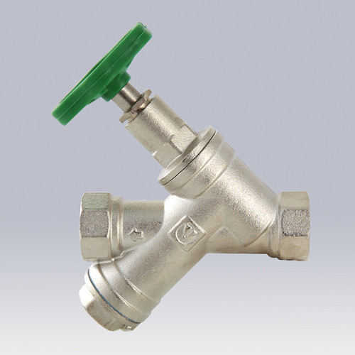 Клапан запорно-регулирующий VALTEC VT.053 3/4&amp;quot; DN 20 PN 16 с косым фильтром прямоточный латунный