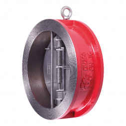 Клапан обратный двухстворчатый РАШВОРК 400 Ду400 Ру16 межфланцевый чугунный