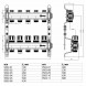 Коллекторная группа из нержавеющей стали Aquasfera 9502 DN 20/25 PN 10 резьба - 1&amp;quot;х3/4&amp;quot;х6, под евроконус с регулирующими балансировочными клапанами, с дренажным краном, резьбовая ВР-НР, 9502-05