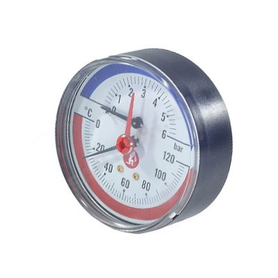 Термоманометр осевой R226 Дк80 6 бар L=25мм G1/2&amp;quot; 120С Giacomini R226Y002