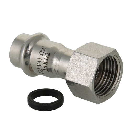 Переходник VALTEC VTi.908.I ВР 1 1/4&amp;quot; DN 35x32 PN 16 с накидной гайкой нержавеющая сталь