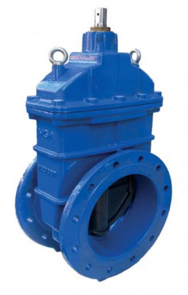 Задвижка VGA D17.04 DN 100 PN 16 L=190 мм фланцевая клиновая чугунная с маховиком с обрезиненным клином
