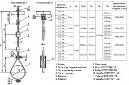 Подвеска ПХ-2-426-24-Б ОСТ 36-105-83 хомутовая