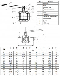Кран шаровой Danfoss JiP Full Bore WW DN 50 PN 40 стальной полнопроходный под приварку