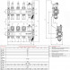 Коллекторная группа VALTEC VTc.579.EMNX.0604 4-х контурный ВР-НР 1&amp;quot;x3/4&amp;quot; DN 25 PN 10 с регулирующими клапанами и расходомерами